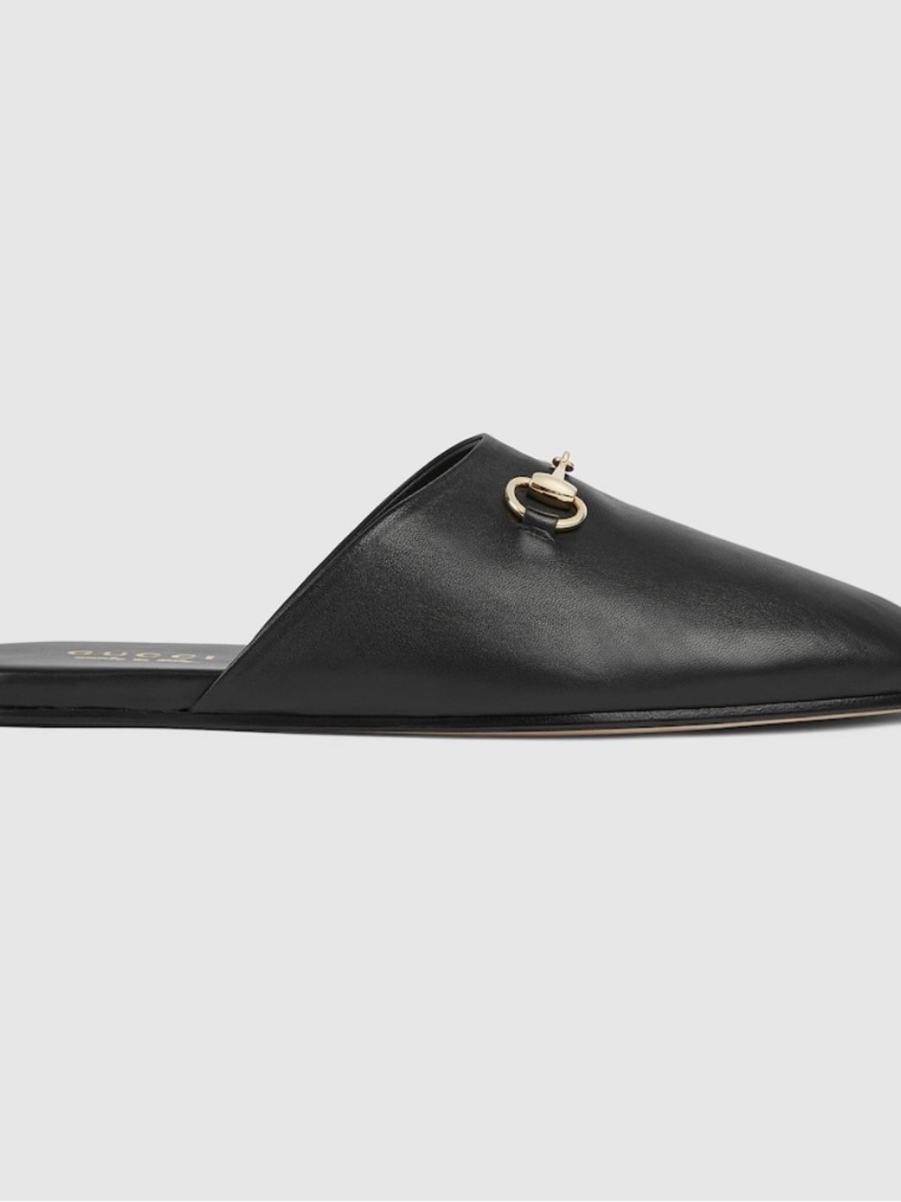 Gucci Black Leather Mule with Horsebit - Picture 1 of 10